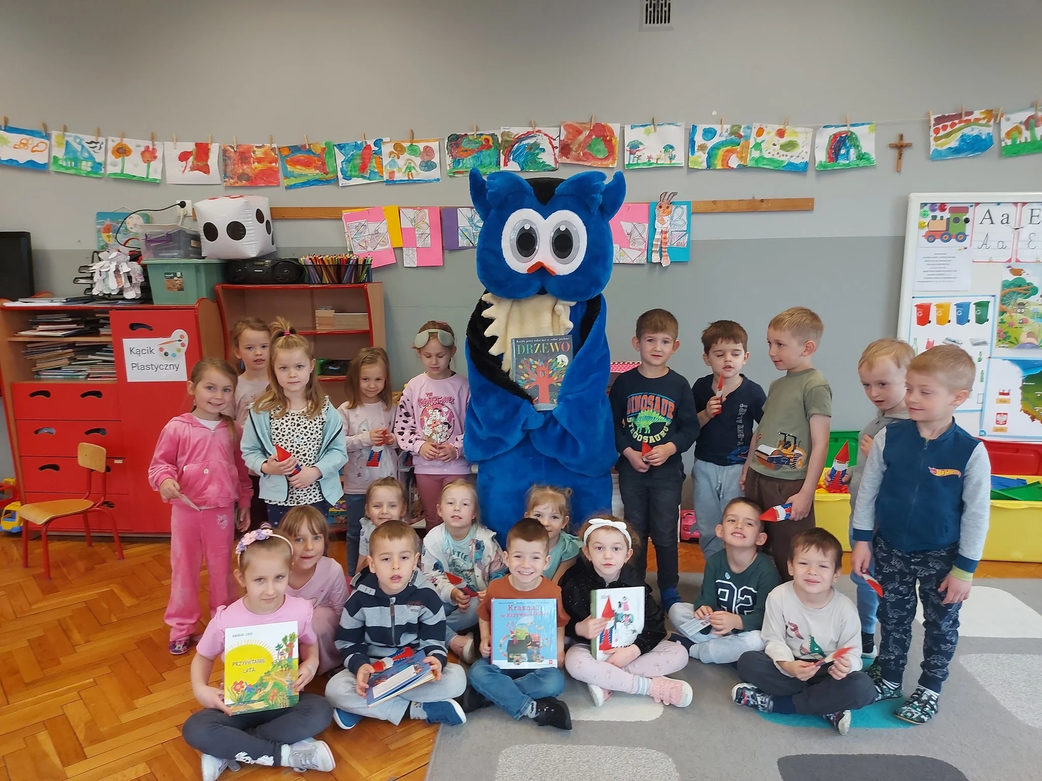 Sowa Czytusia odwiedziła przedszkole w centrum Orzesza