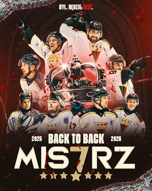 GKS Tychy mistrzem Polski! Trójkolorowi rozbili GKS Katowice 7:2 / fot. GKS Tychy