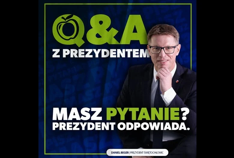 Q&A z prezydentem Świętochłowic. Daniel Beger zachęca mieszkańców do zadawania pytań