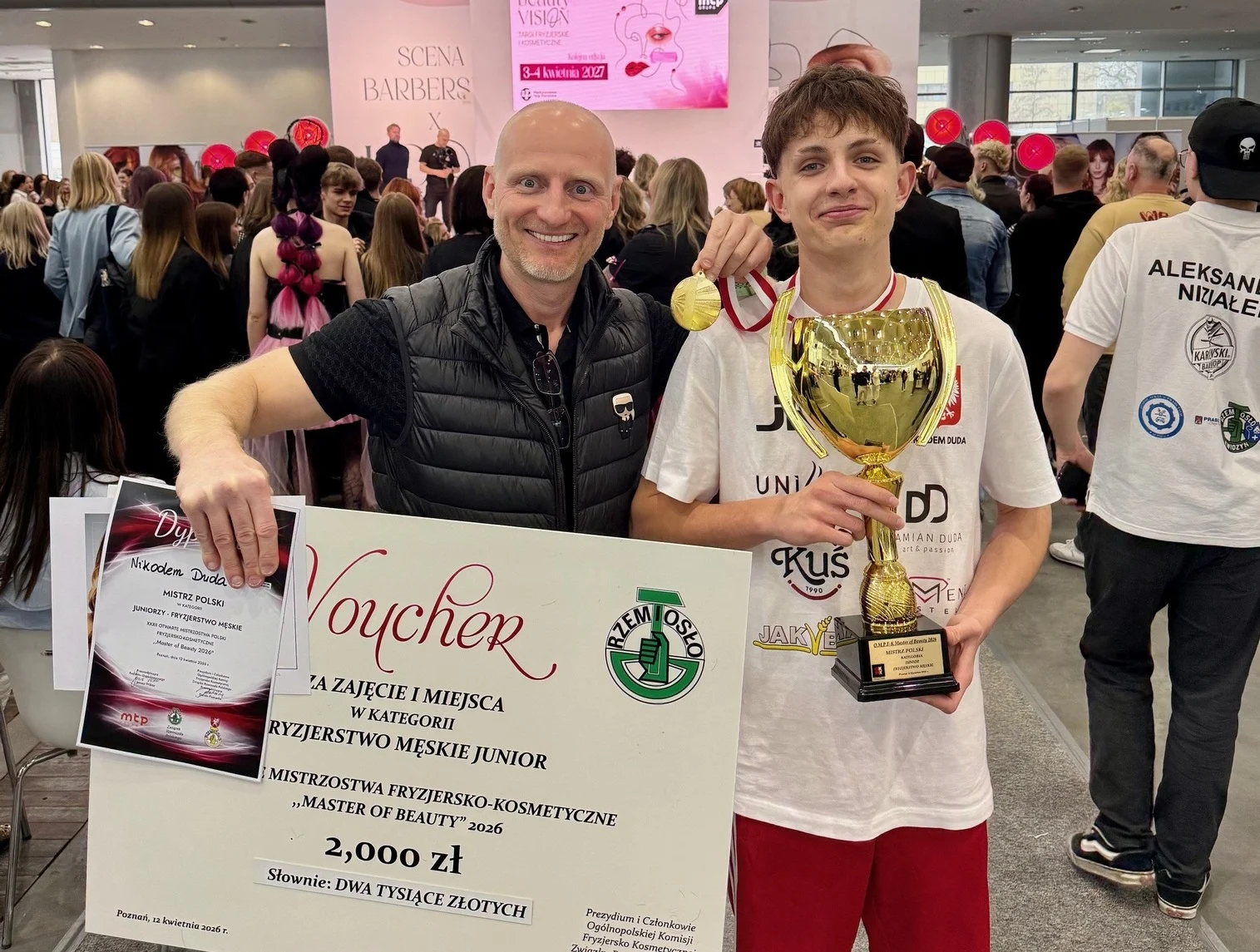 15-letni Nikodem Duda z Rudy Śląskiej Mistrzem Polski Juniorów we fryzjerstwie męskim