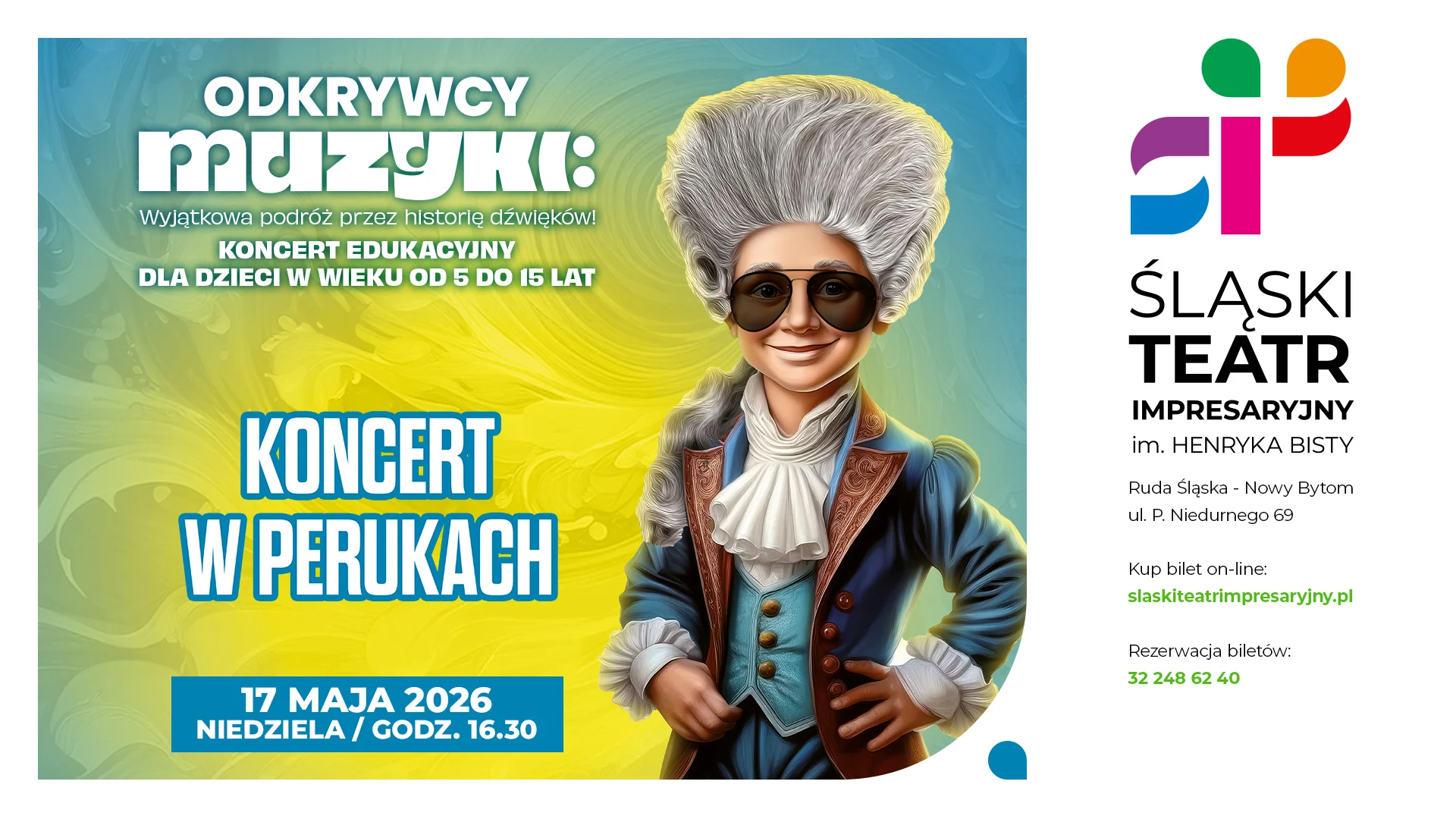 Koncert w perukach dla dzieci. Odkrywcy Muzyki wracają do ŚTI