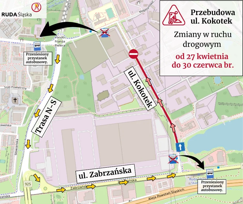 Ul. Kokotek będzie jednokierunkowa. Od 27 kwietnia zmiany w ruchu