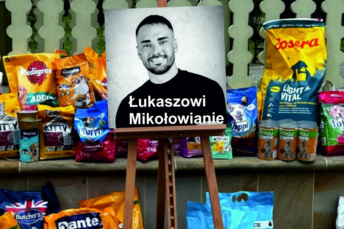"Karma zamiast zniczy". Mikołów upamiętnia Łukasza Litewkę zbiórką dla zwierząt