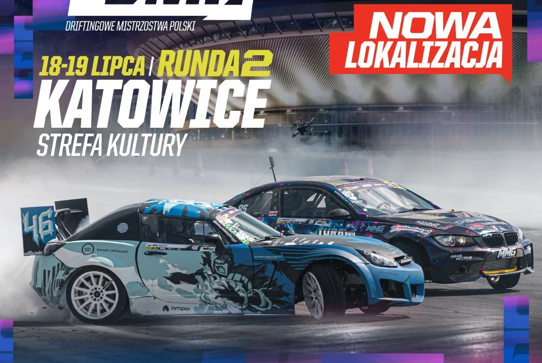 Driftingowe Mistrzostwa Polski 2026 w Katowicach. Zawody wracają pod Spodek
