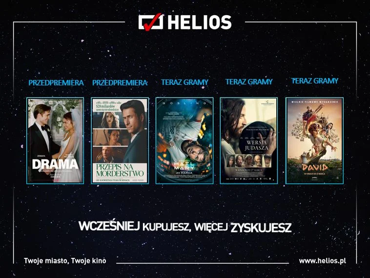 Helios zaprasza na filmowe nowości, które musisz zobaczyć tej wiosny!