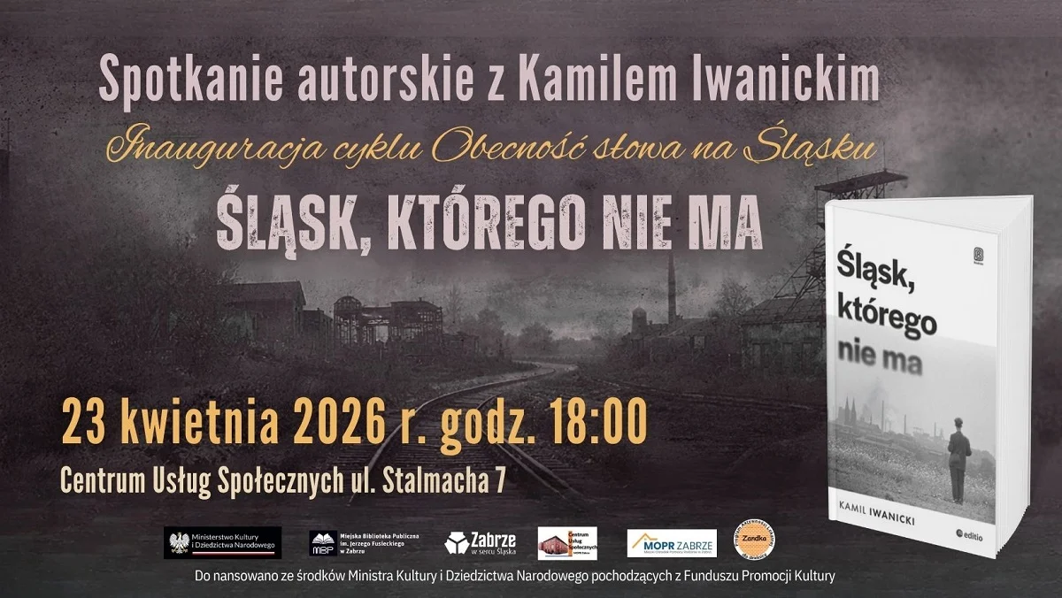 Kamil Iwanicki spotka się z czytelnikami w Zabrzu. W programie spacer po Zandce