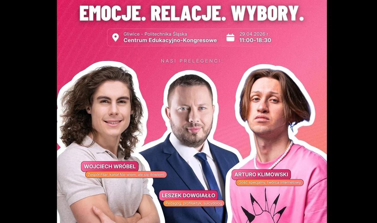 „Emocje. Relacje. Wybory” – konferencja dla uczniów, nauczycieli i rodziców