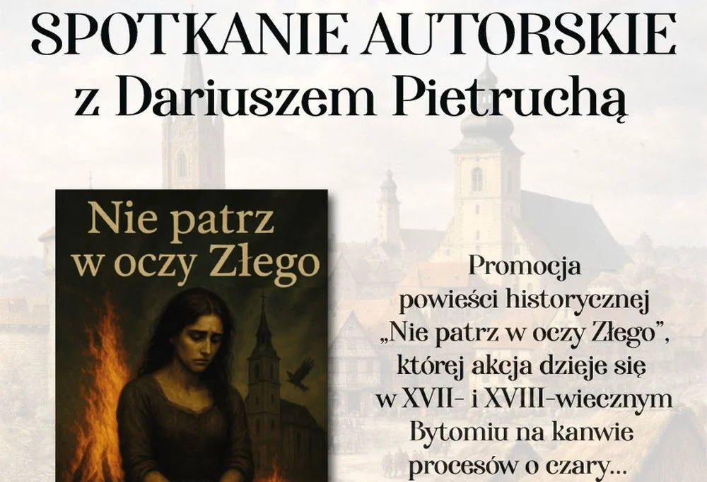 Spotkanie z Dariuszem Pietruchą w bibliotece. O czarownicach i mrocznym Bytomiu