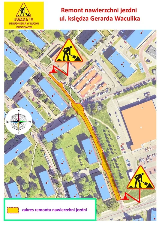 Remont ul. Waculika w Piekarach Śląskich. Kierowców czekają utrudnienia / fot. UM Piekary Śląskie