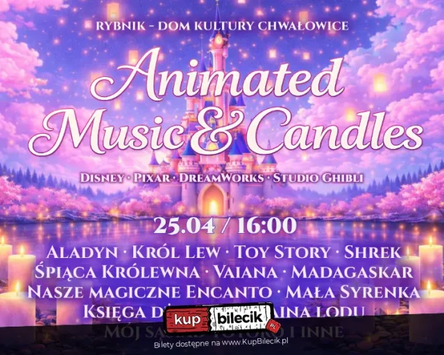 Animated Music & Candles w Rybniku – familijny koncert muzyki z bajek przy blasku świec