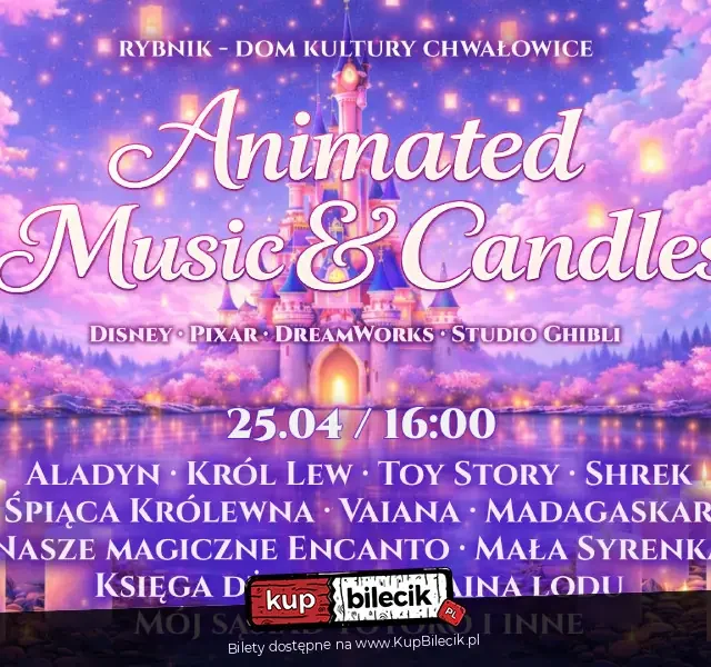 Animated Music & Candles w Rybniku – familijny koncert muzyki z bajek przy blasku świec
