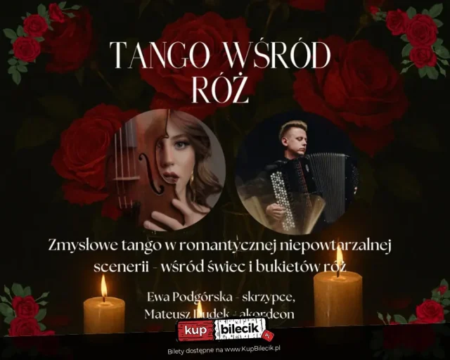 „Tango wśród róż” – kameralny recital skrzypiec i akordeonu w Katowicach