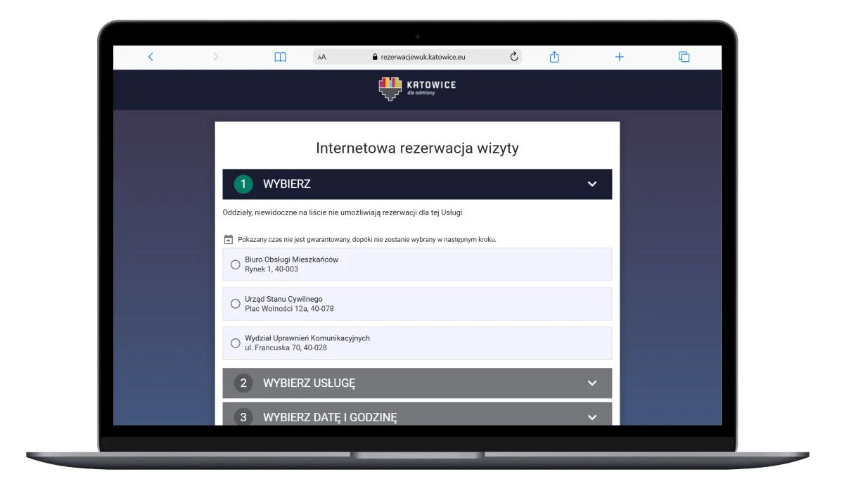Katowice stawiają na wygodę: Umów się do urzędu przez Internet