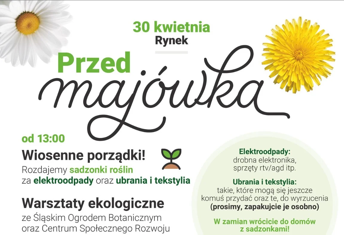 Przedmajówka 2026 w Mikołowie. Zbiórka elektroodpadów, spektakl i koncert dla dzieci
