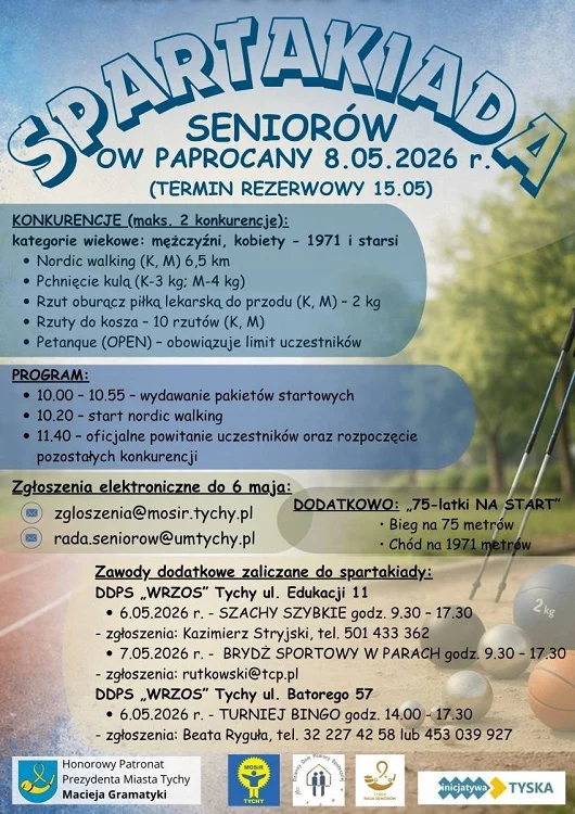Seniorzy znów staną do rywalizacji. Tychy szykują Spartakiadę 2026 / fot. MOSiR Tychy