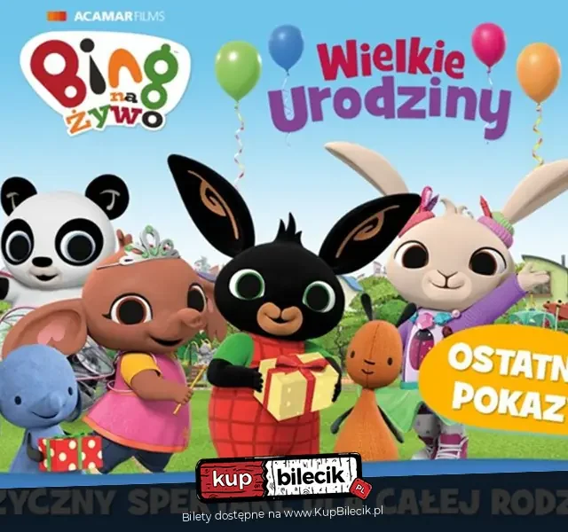 „Bing na Żywo – Wielkie Urodziny” w Chorzowie – spektakl dla najmłodszych w ChCK