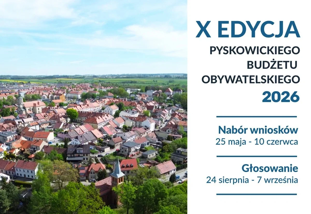 Pyskowicki Budżet Obywatelski 2026. Ruszył nabór wniosków