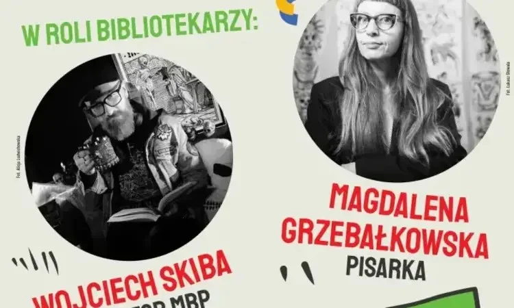 Magdalena Grzebałkowska za ladą biblioteki. Nietypowa akcja w Sosnowcu