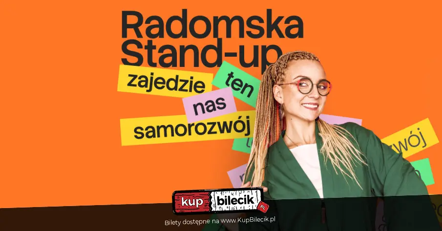 Aleksandra Radomska w Chorzowie – stand‑up „Zajedzie nas ten samorozwój” w Leśniczówce / fot. organizatora