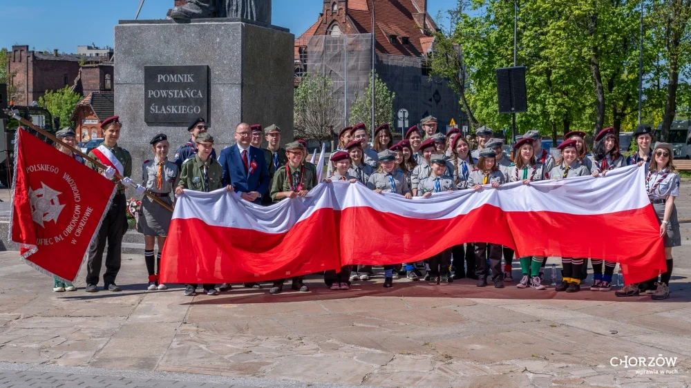 Chorzów uczcił 235. rocznicę uchwalenia Konstytucji 3 Maja i 105. rocznicę wybuchu III Powstania Śląskiego