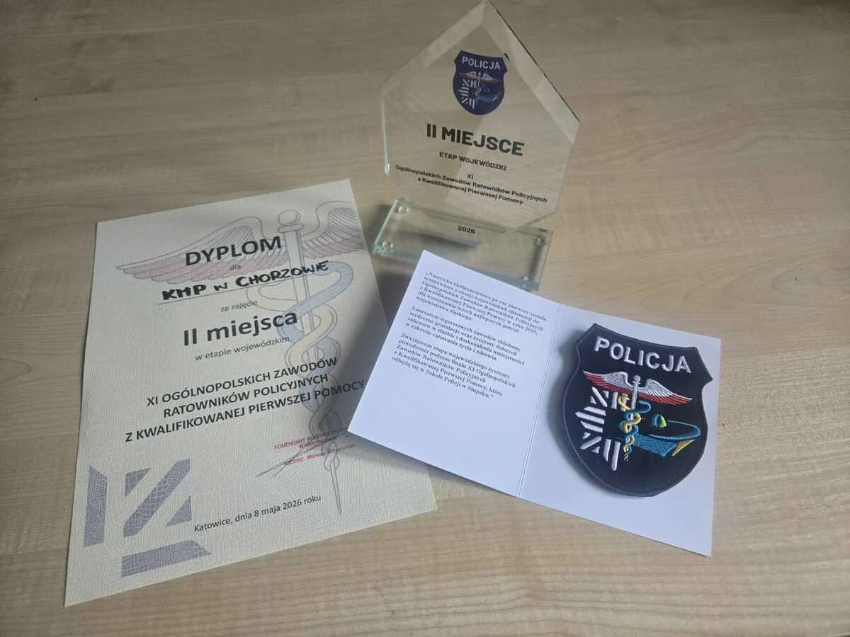 Chorzowscy policjanci na podium wojewódzkich zawodów ratowniczych