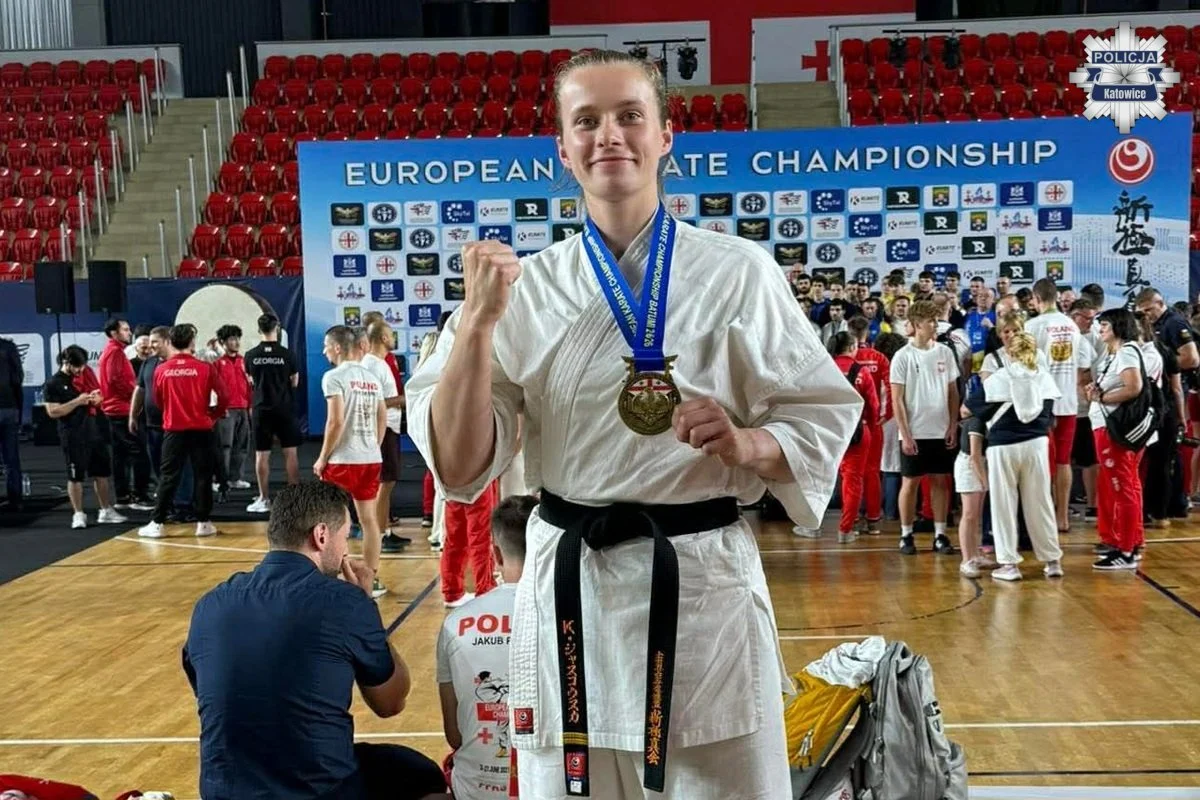 Katowicka policjantka z brązowym medalem Mistrzostw Europy Karate Shinkyokushin