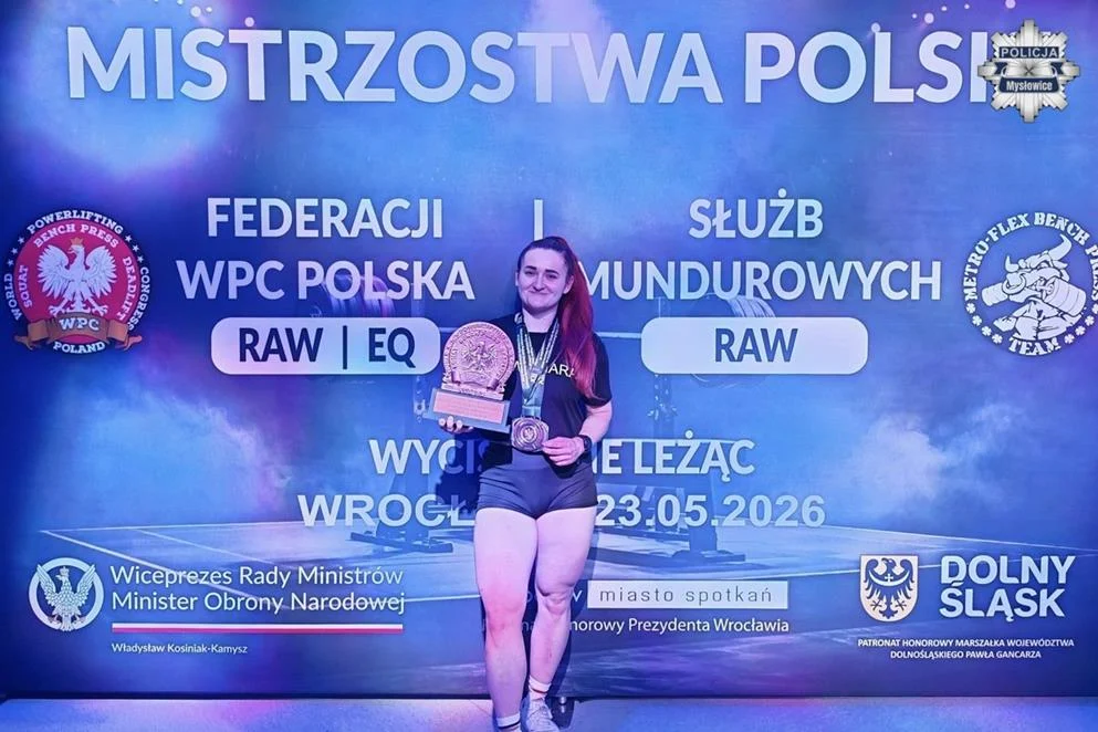 Policjantka z Mysłowic z medalami Mistrzostw Polski. Kamila Dulowska znów pokazała siłę