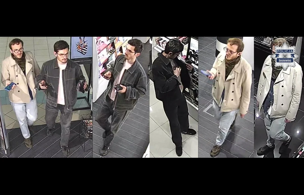 Kradzież kosmetyków w centrum handlowym. Policja opublikowała wizerunki podejrzewanych. Rozpoznajesz?