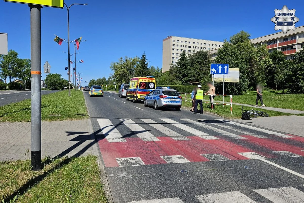 Zgłoszono potrącenie rowerzysty w Żorach. Policjanci ustalili inny przebieg