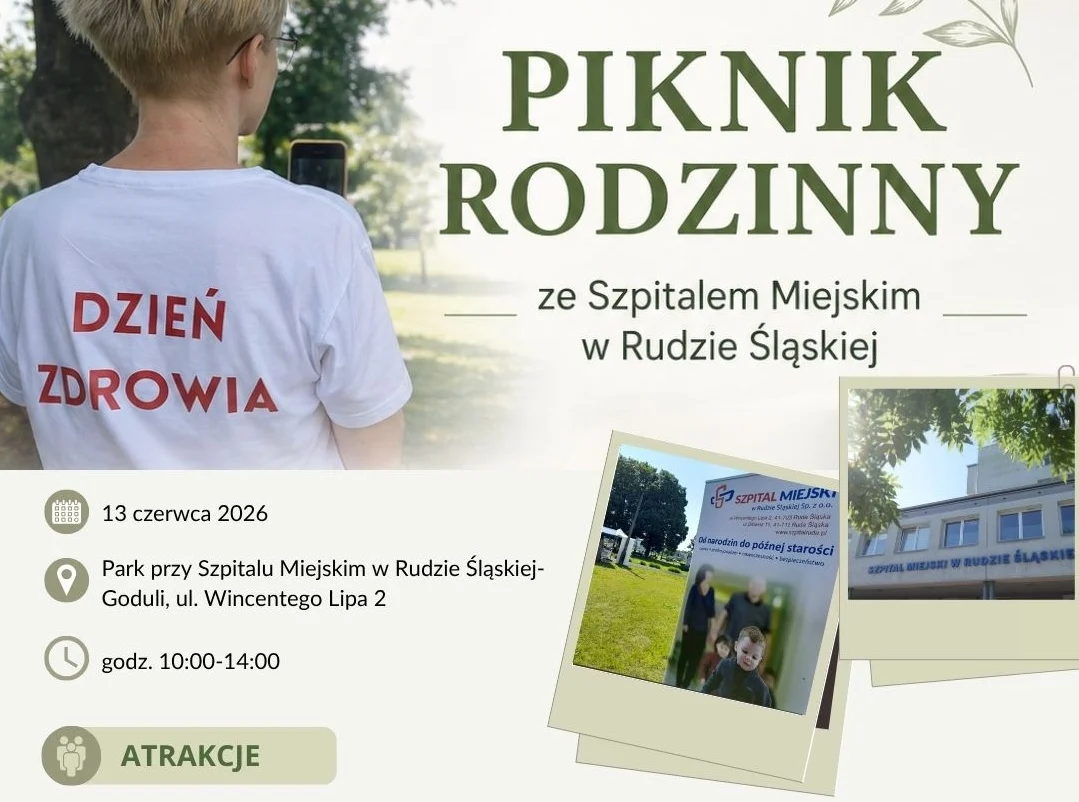 Piknik ze Szpitalem Miejskim w Rudzie Śląskiej. Będzie profilaktyka, badania i atrakcje dla dzieci