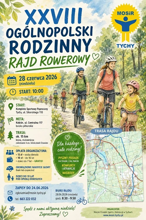 150 miejsc i leśna trasa - MOSiR zaprasza na rodzinny rajd rowerowy / fot. MOSiR Tychy