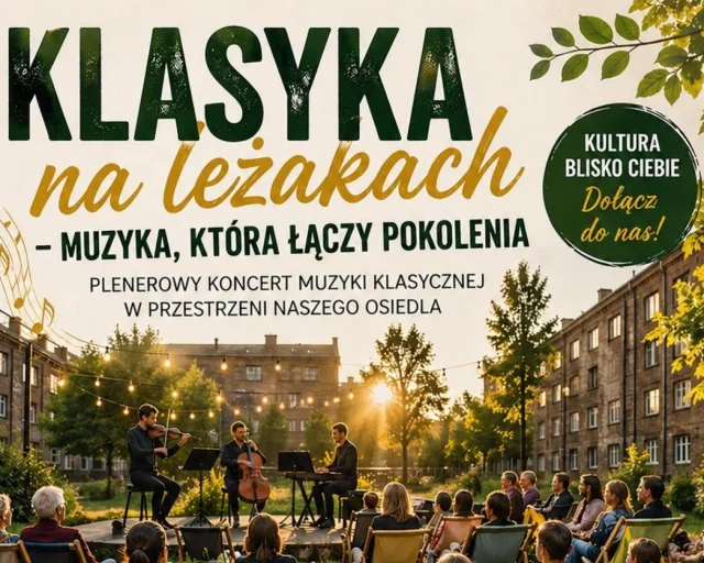 Plenerowy koncert „Klasyka na leżakach” na Osiedlu Kaufhaus w Rudzie Śląskiej