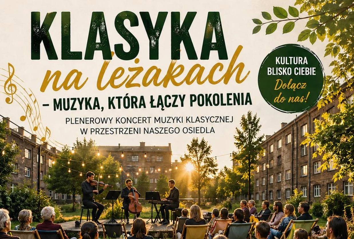 Plenerowy koncert „Klasyka na leżakach” na Osiedlu Kaufhaus w Rudzie Śląskiej / fot. organizatora