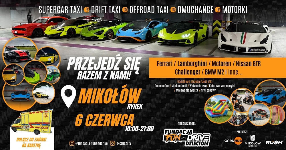 Ferrari, Lamborghini i McLaren na rynku w Mikołowie. Będzie można się przejechać