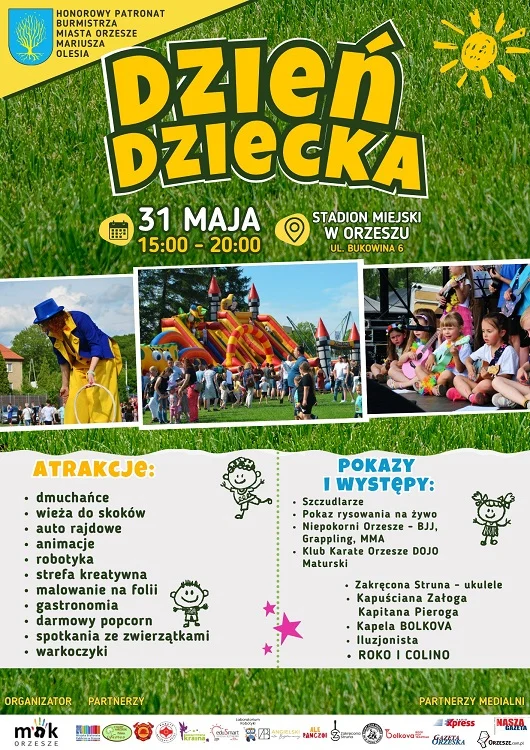 Dzień Dziecka w Orzeszu już 31 maja. Stadion Miejski wypełnią atrakcje dla całych rodzin / fot. UM Orzesze