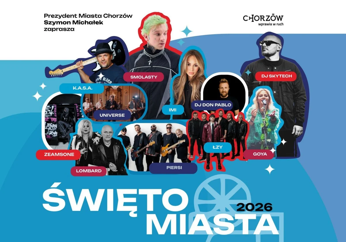 Święto Miasta Chorzów 2026 potrwa dwa weekendy. Będą koncerty, piknik i korowód