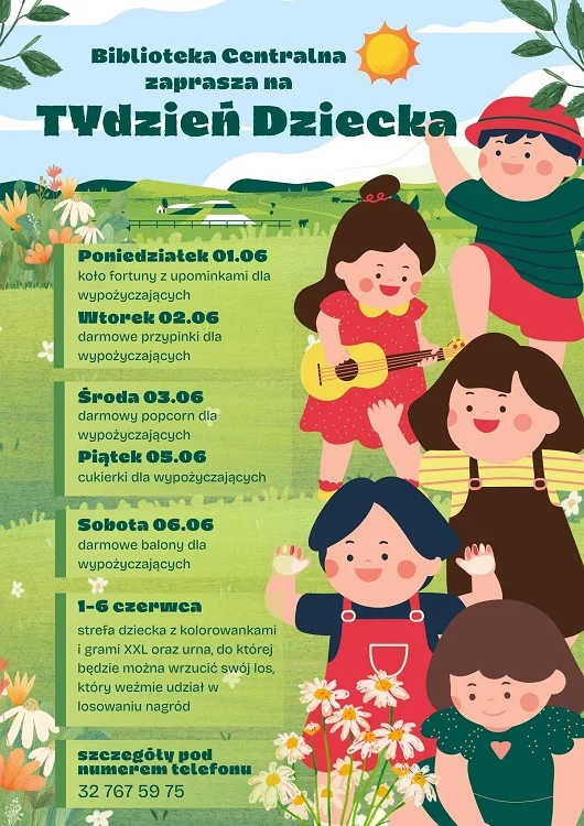 TYdzień Dziecka w piekarskiej bibliotece. Będą gry XXL, popcorn i nagrody / fot. MBP Piekary Śląskie