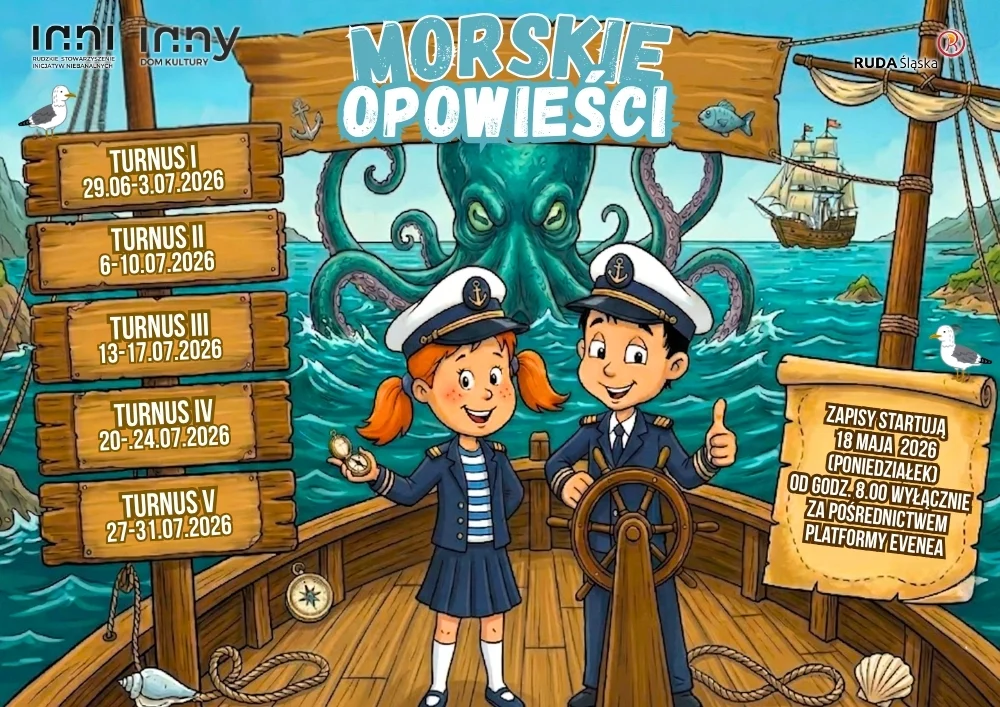 „Morskie Opowieści” w Rudzie Śląskiej. Ruszają zapisy na wakacyjne półkolonie dla dzieci