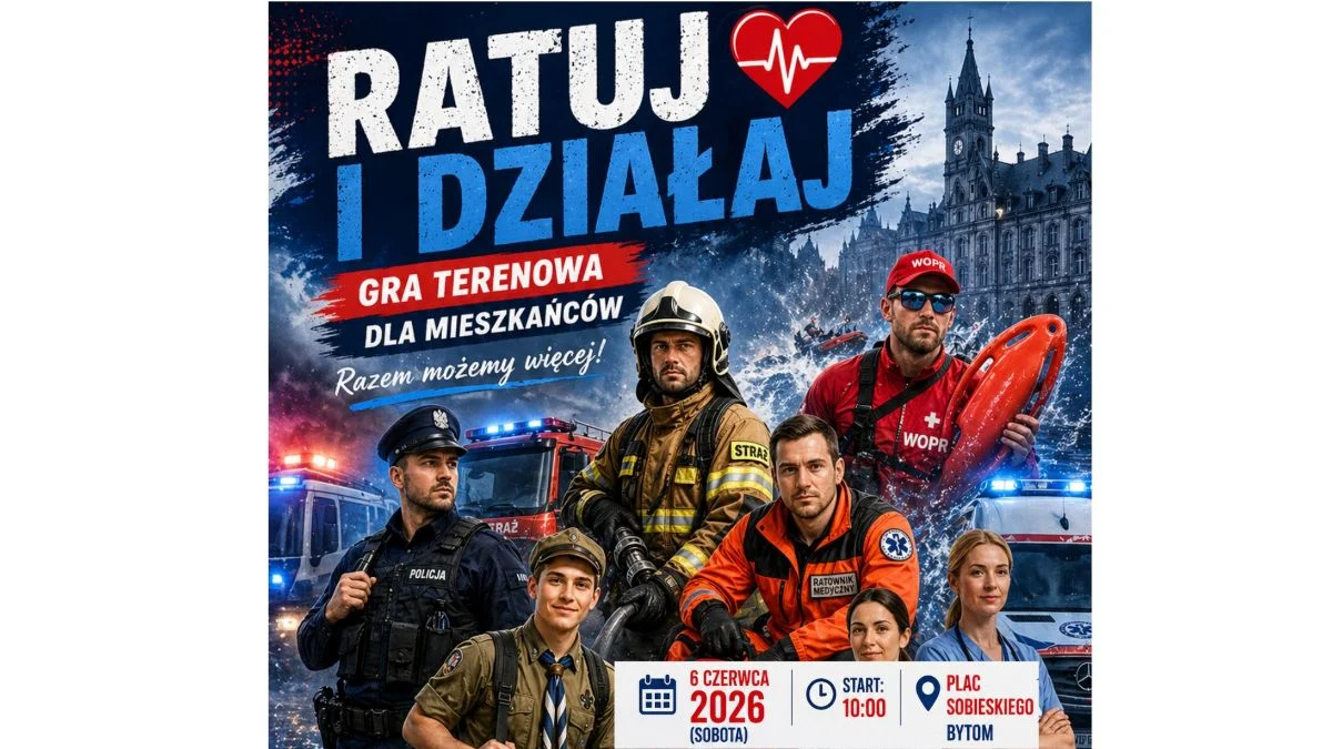Gra terenowa „Ratuj i Działaj” w Bytomiu. Sprawdź się w akcji