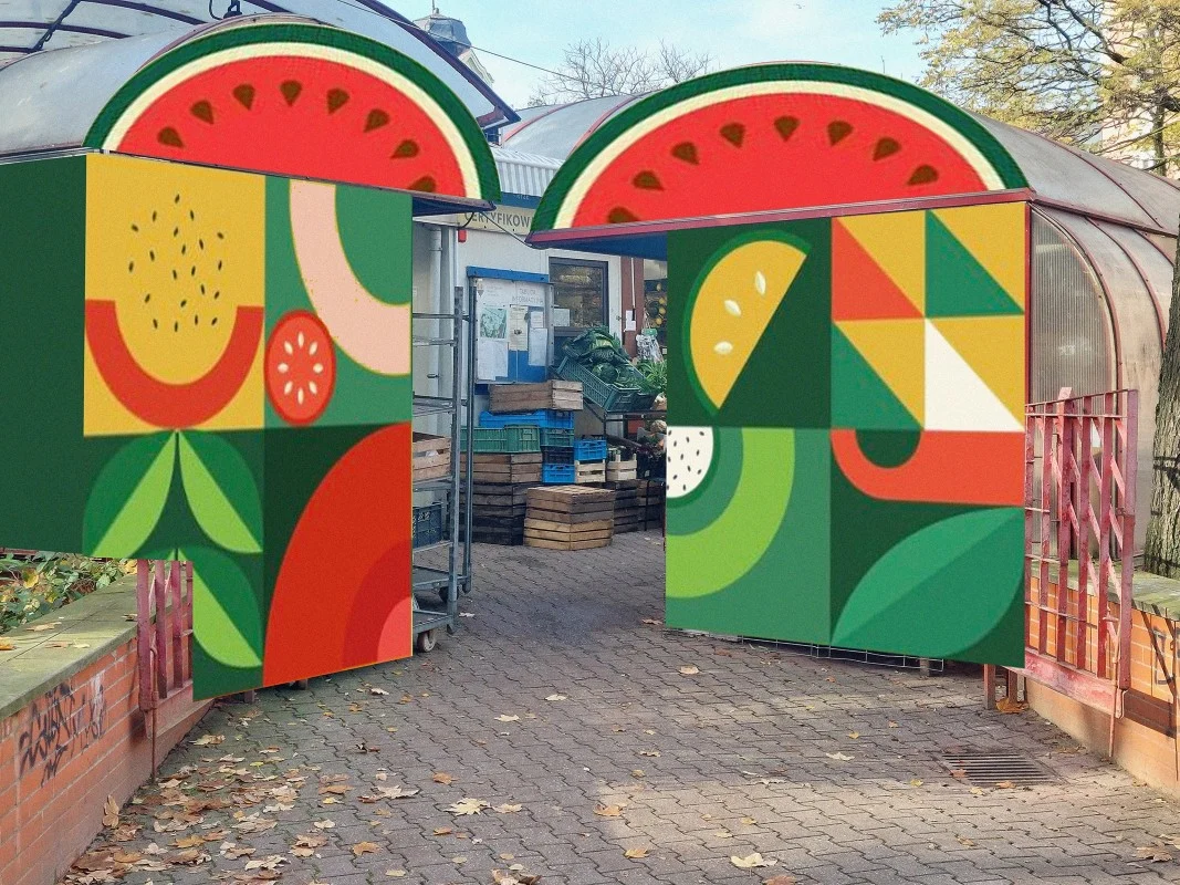Miarki odNOWA – mural ozdobi targowisko w centrum miasta