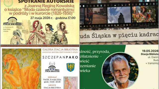 Maj w Stacji Biblioteka: wernisaż, filmy o Rudzie Śląskiej i spotkania autorskie