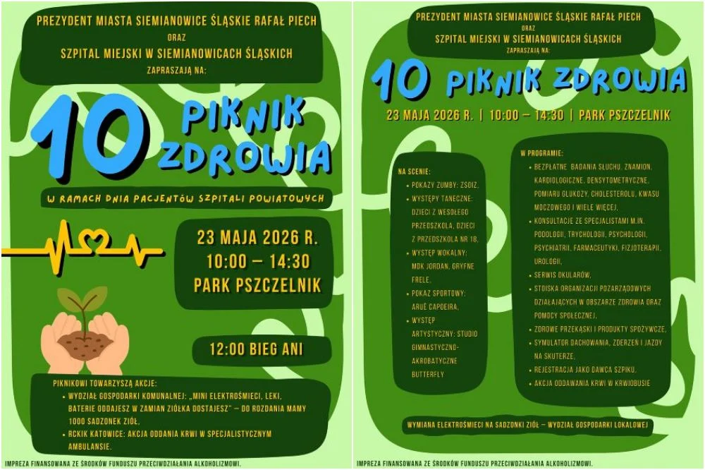 Bezpłatne badania, konsultacje i atrakcje dla rodzin. X Piknik Zdrowia już w sobotę /fot. UM Siemianowice