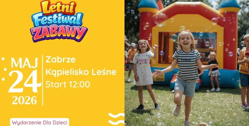 Dmuchańce, bańki i wata cukrowa. Letni Festiwal Zabawy już 24 maja na Kąpielisku Leśnym!