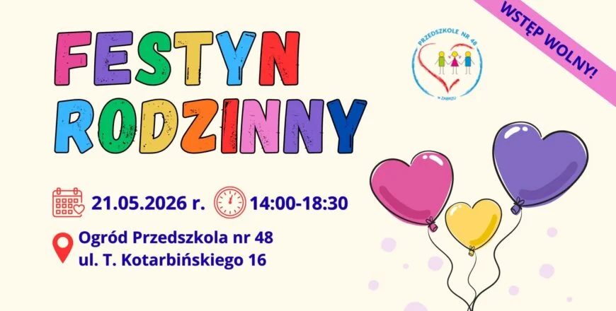 Dmuchańce, loteria i food truck. Festyn rodzinny przy Przedszkolu nr 48