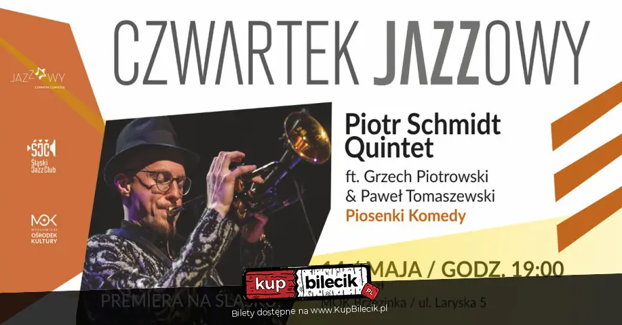 Piotr Schmidt Quintet w Mysłowicach – „Piosenki Komedy bez słów” w MOK Brzezinka / fot. organizatora