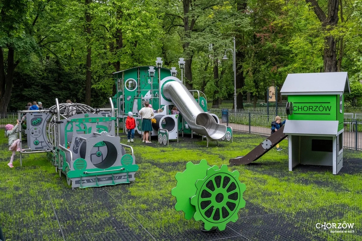 Park Hutniczy w Chorzowie z nową atrakcją dla dzieci. Industrialny plac zabaw już otwarty!