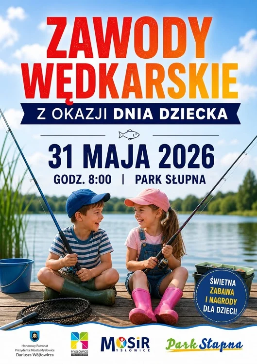 Dzień Dziecka nad wodą w Mysłowicach. Trwają zapisy na zawody wędkarskie / fot. MOSiR Mysłowice