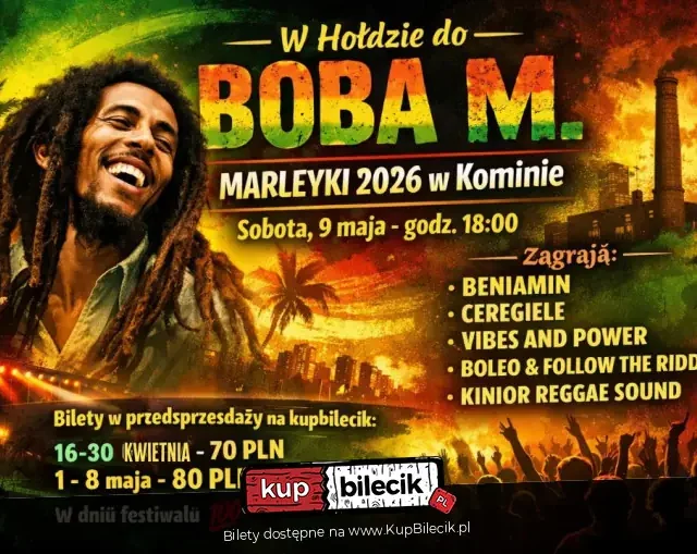 Marleyki 2026 w Sosnowcu – wieczór reggae w Komin Music Cafe