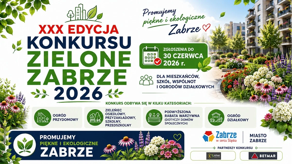 „Zielone Zabrze” wraca po raz 30. Miasto szuka najpiękniejszych ogrodów i skwerów