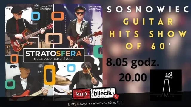 Koncert Stratosfera w Sosnowcu – gitarowe hity lat 60. w Komin Music Cafe
